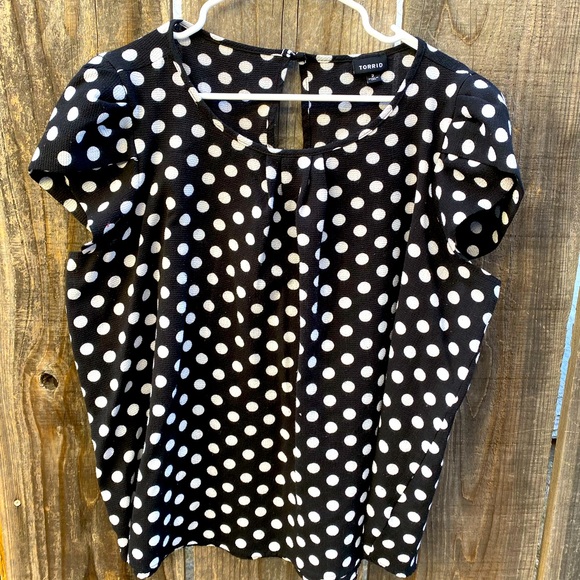 torrid Tops - Torrid polka dot blouse